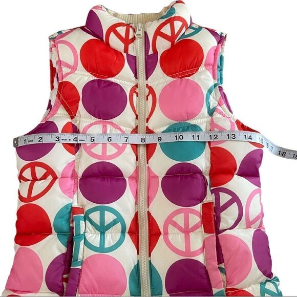 Old Navy Multicolored Puffer Zip Up Vest Sz Large - Picture 7 of 12
